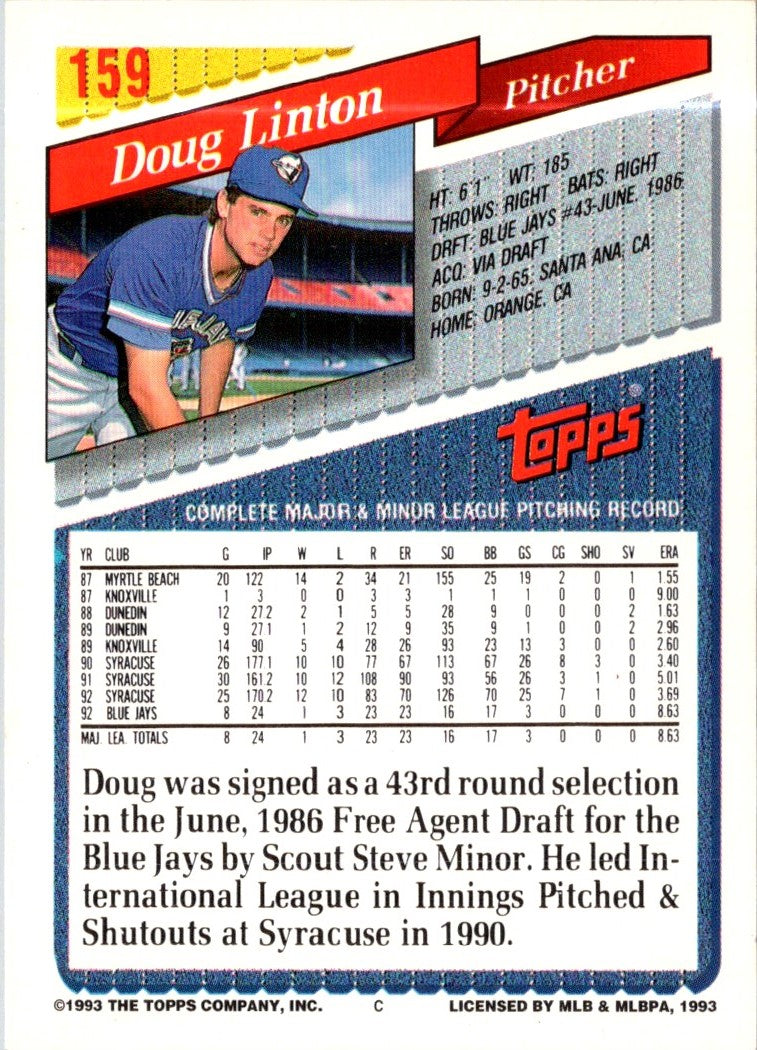 1993 Topps Doug Linton