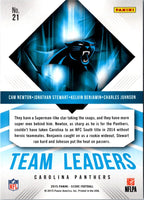 2015 Score Team Leaders Cam Newton/Charles Johnson/Jonathan Stewart/Kelvin Benjamin #21
