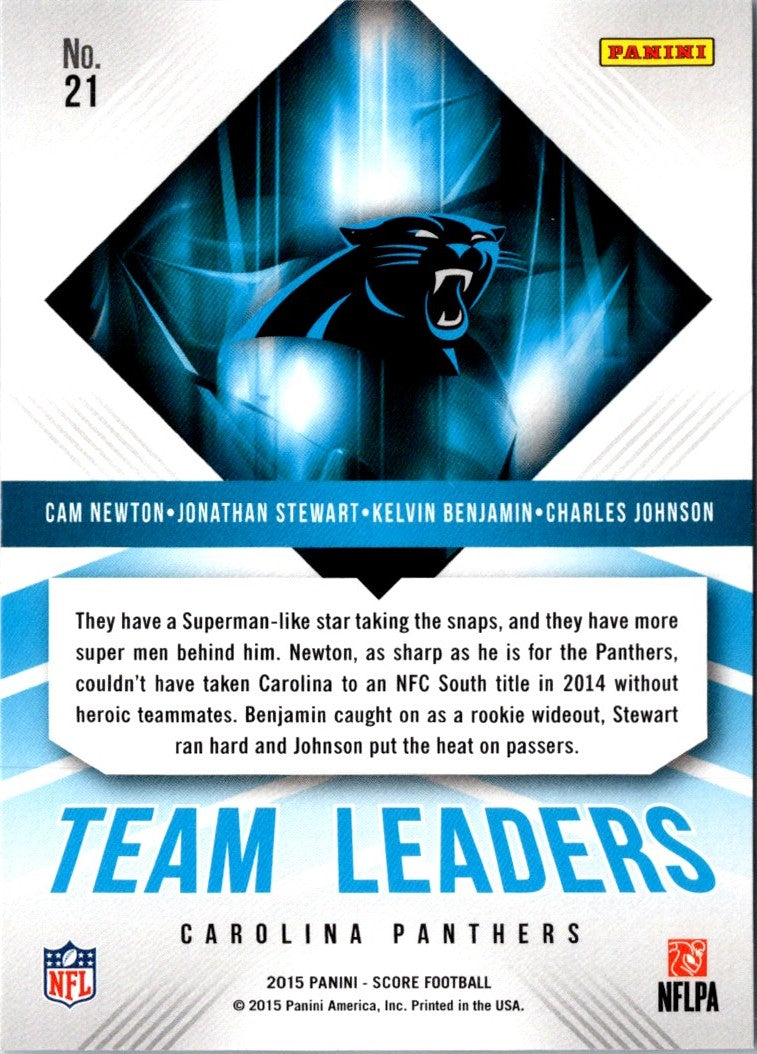 2015 Score Team Leaders Cam Newton/Charles Johnson/Jonathan Stewart/Kelvin Benjamin