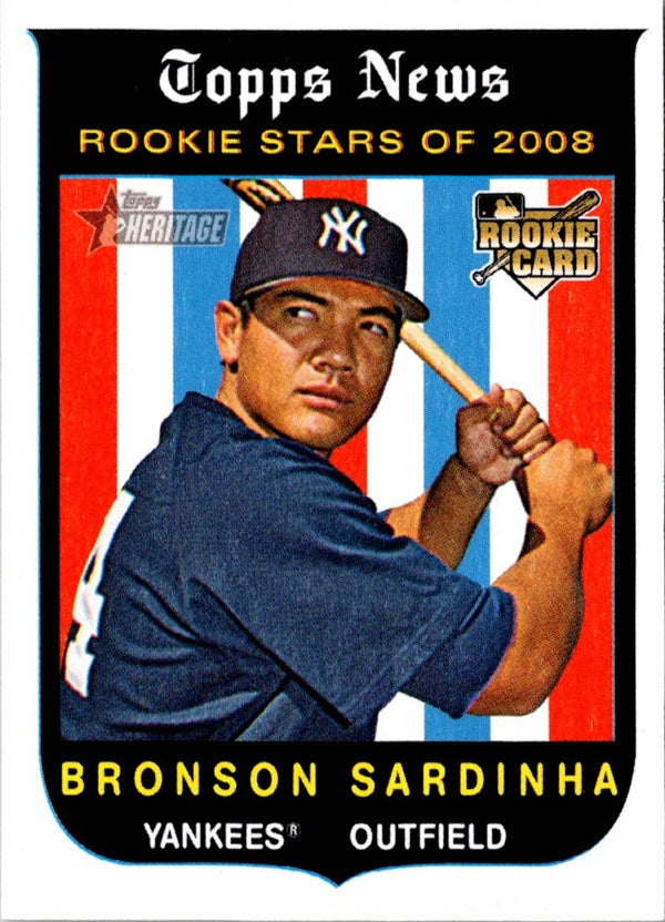 2008 Topps Heritage Bronson Sardinha #140 Rookie