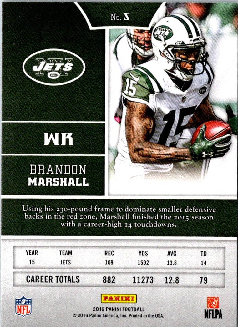 2016 Panini Bravery Green Brandon Marshall