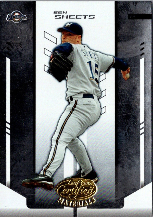 2004 Leaf Certified Materials Ben Sheets #19