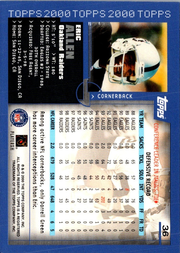 2000 Topps Eric Allen