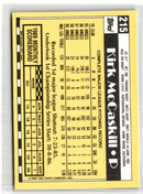 1990 Topps Tiffany Kirk McCaskill