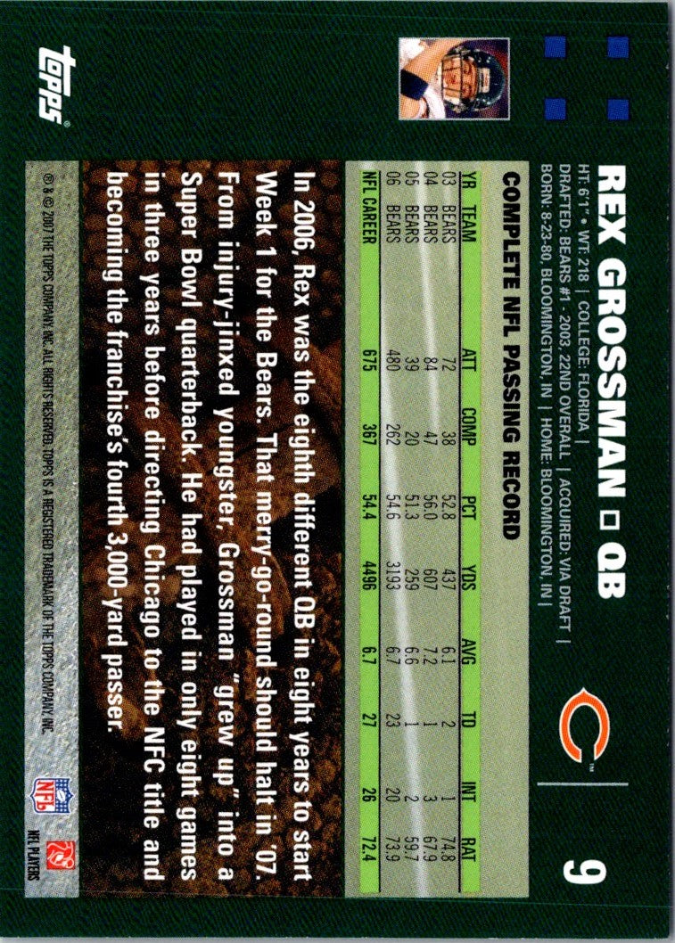 2007 Topps Rex Grossman