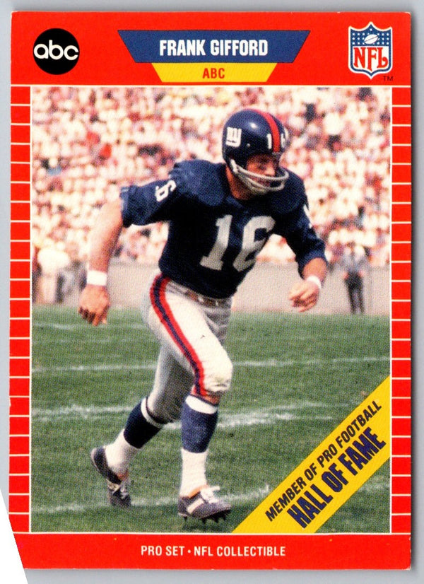 1989 Pro Set Announcers Frank Gifford #2