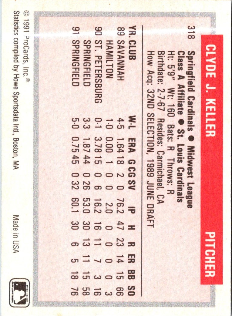 1991 ProCards Clyde Keller