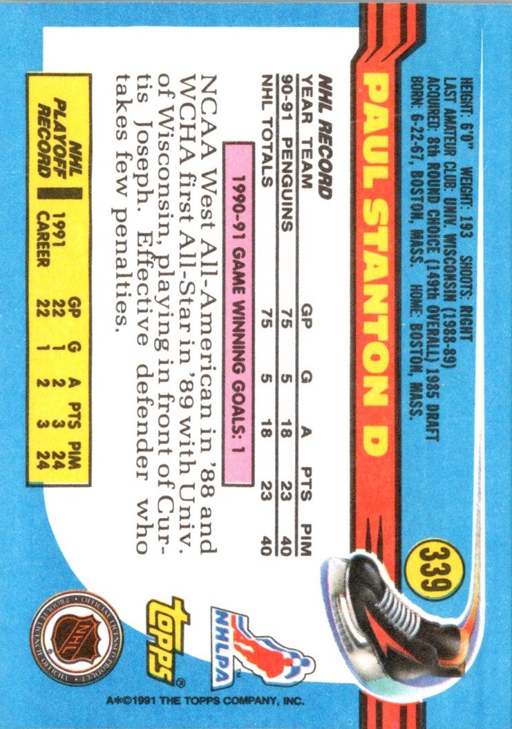 1991 Topps Paul Stanton