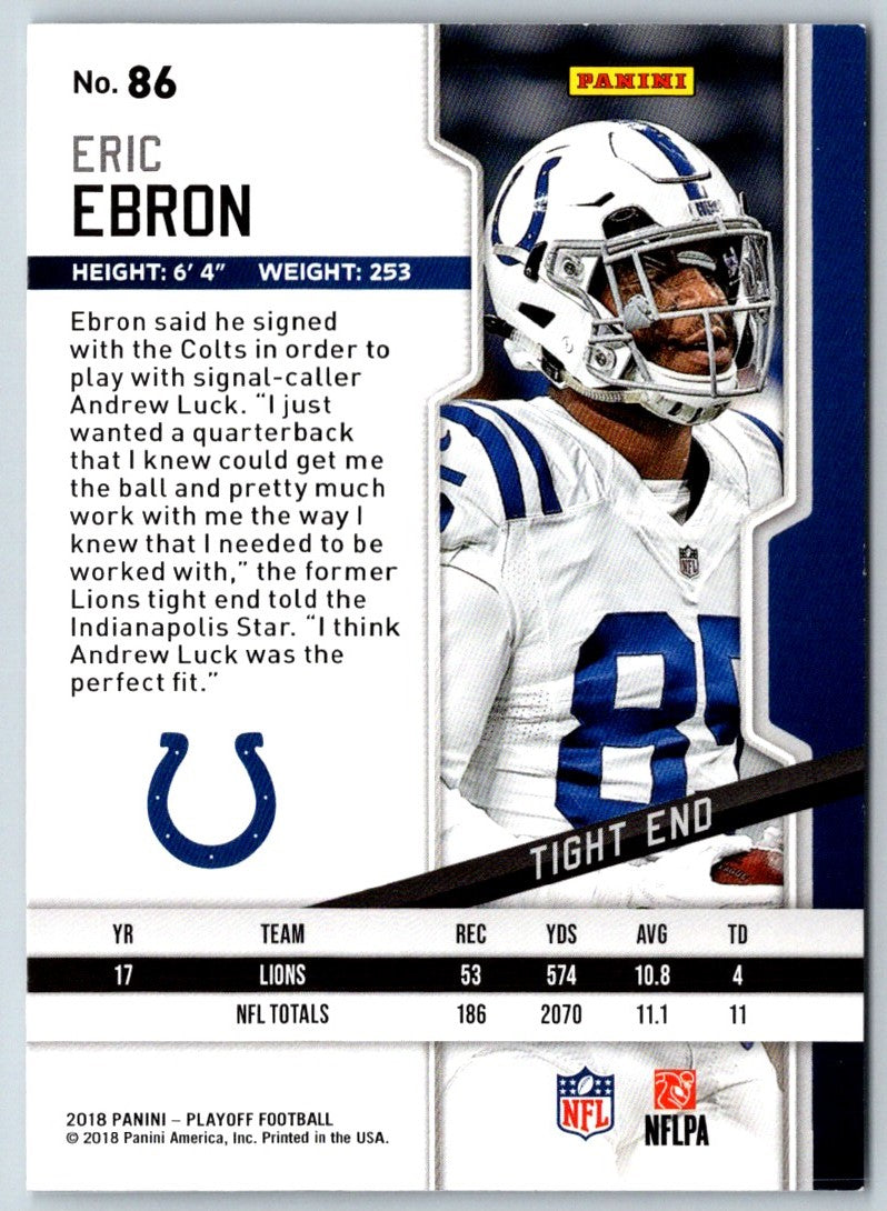 2018 Panini Playoff Eric Ebron