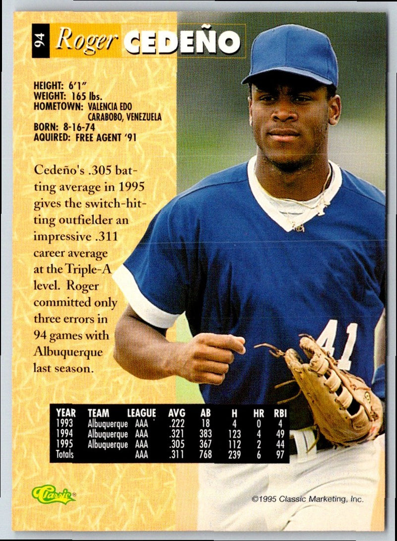 1994 Classic Roger Cedeno