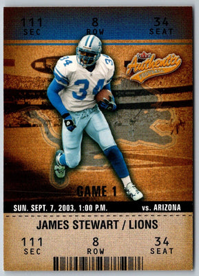 2003 Fleer Authentix James Stewart #63