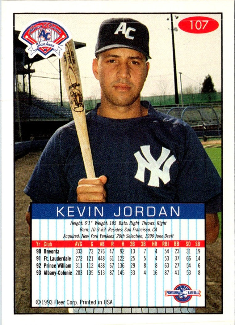 1993 Fleer Excel Kevin Jordan