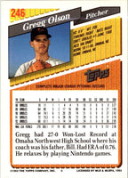 1993 Topps Gregg Olson #246