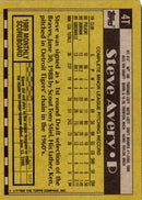 1990 Topps Traded Steve Avery