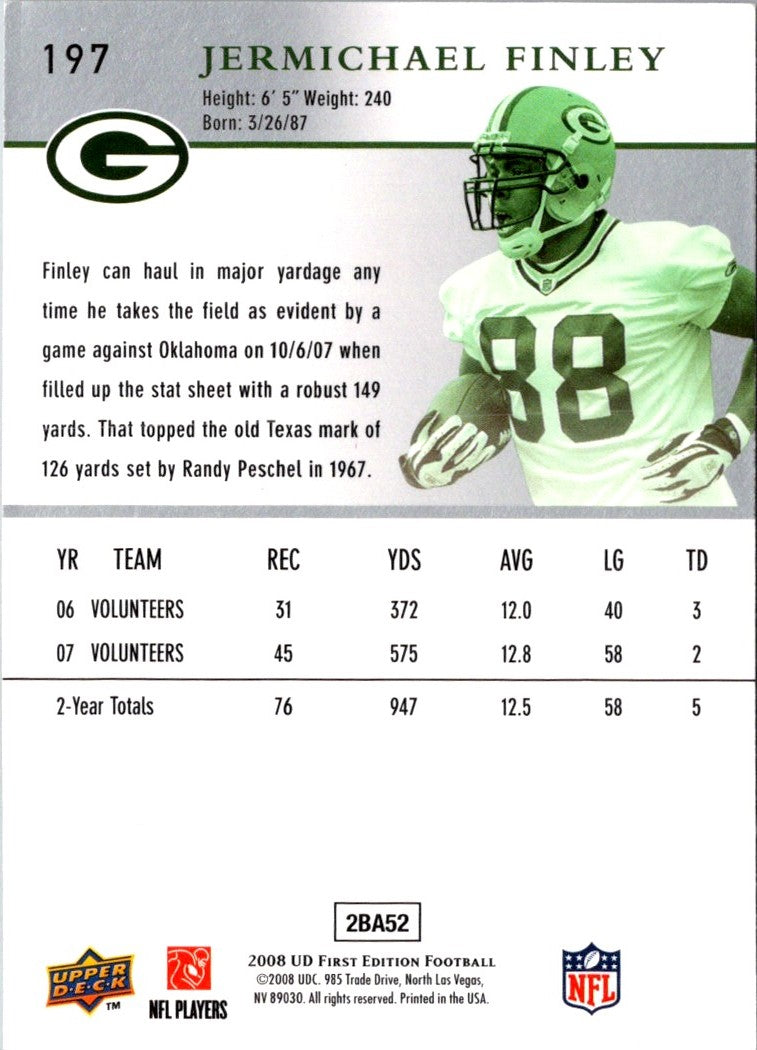 2008 Upper Deck First Edition Jermichael Finley