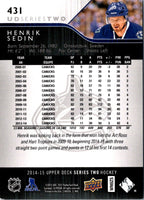 2014 Upper Deck Henrik Sedin #431