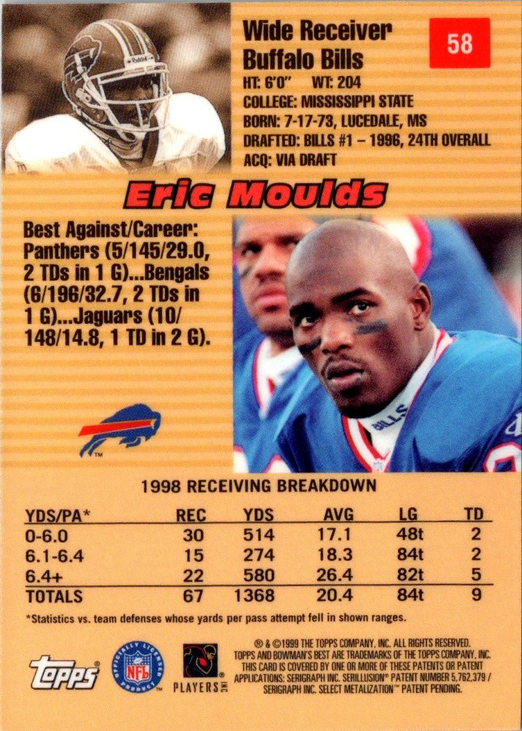 1999 Bowman's Best Eric Moulds