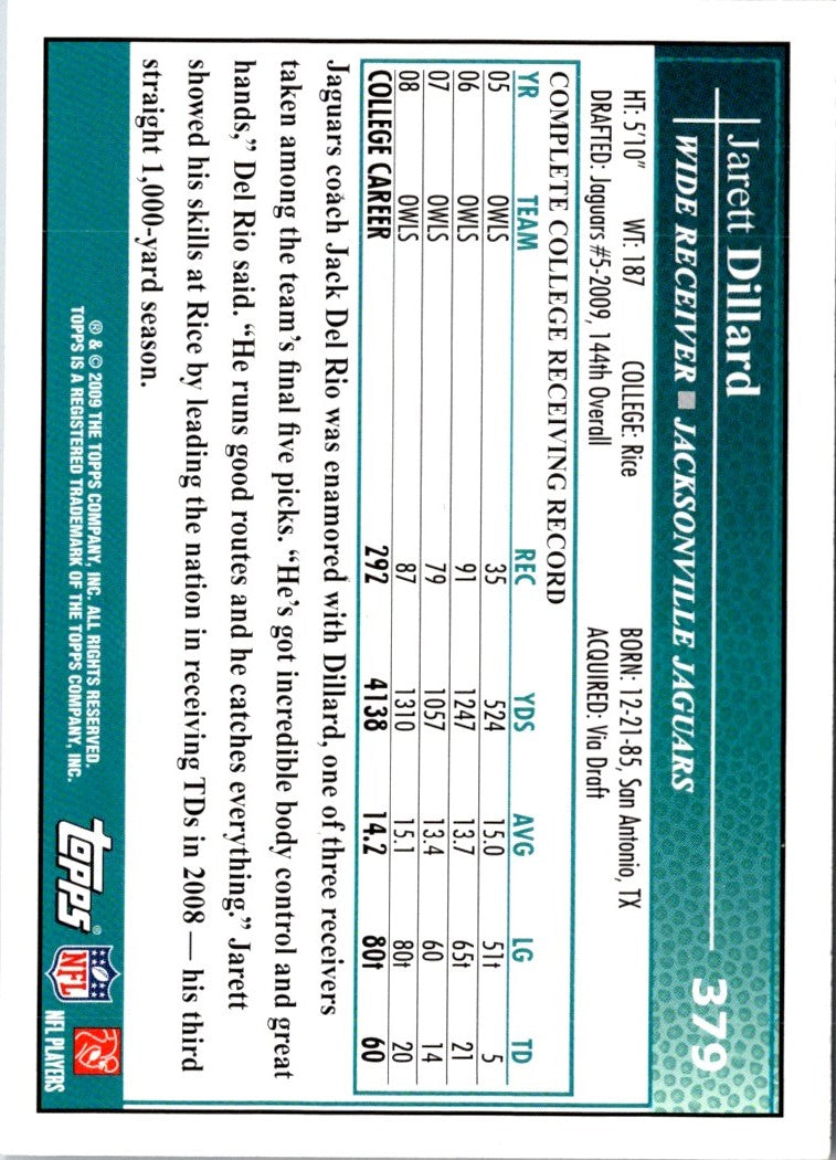 2009 Topps Jarett Dillard