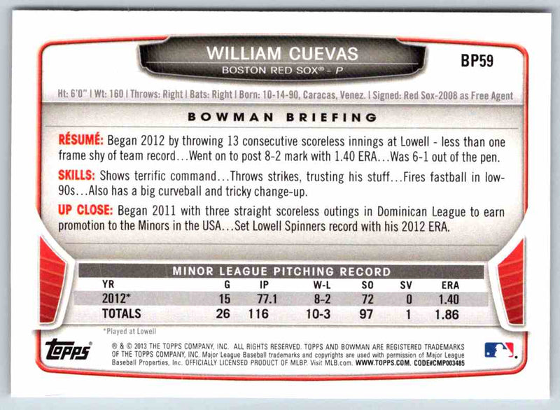 2014 Bowman William Cuevas