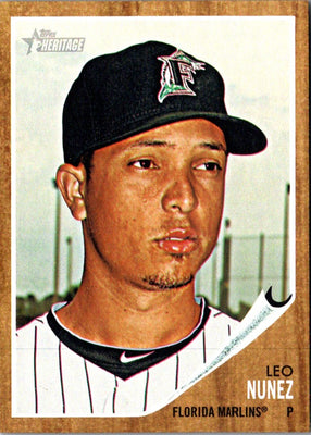 2011 Topps Heritage Leo Nunez #424