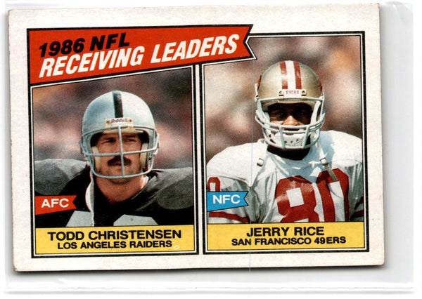 1987 Topps Todd Christensen/Jerry Rice #228