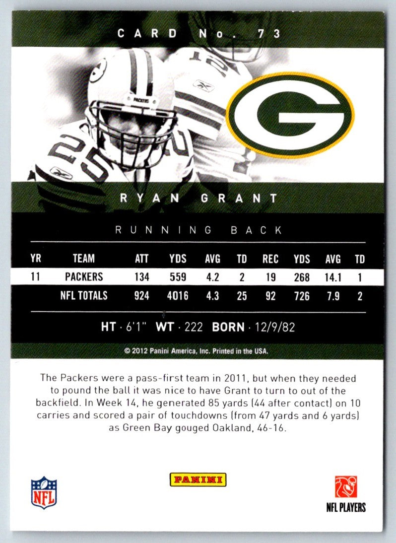 2012 Panini Prestige Ryan Grant