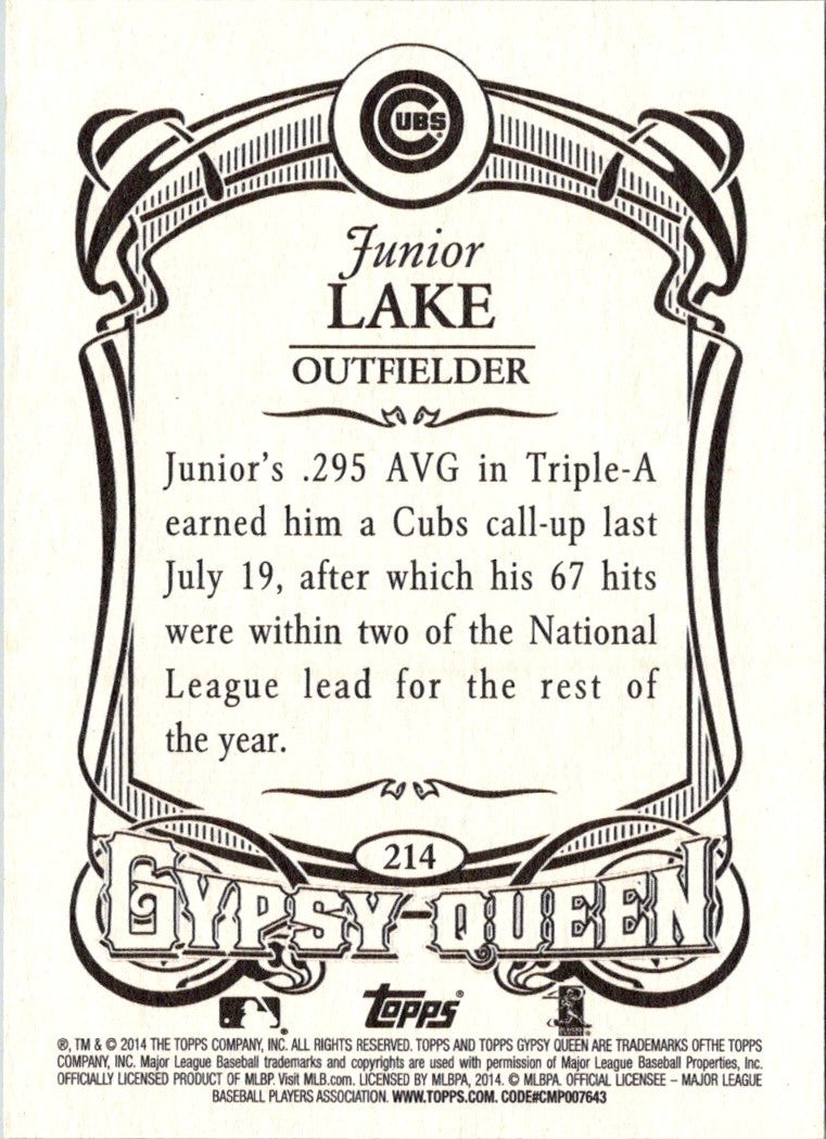 2014 Topps Gypsy Queen Junior Lake