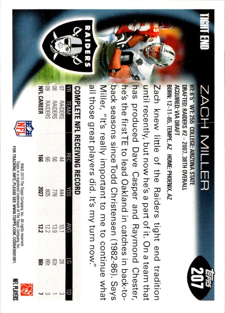 2010 Topps Zach Miller