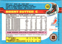 1991 O-Pee-Chee Brent Sutter #165