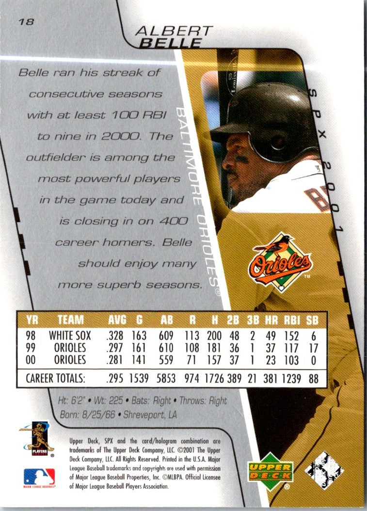 2001 SPx Albert Belle