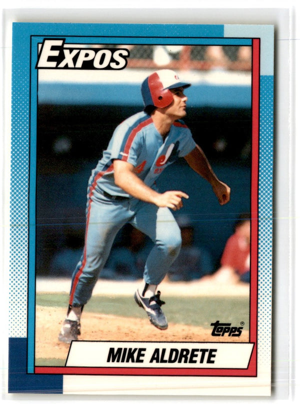 1990 Topps Tiffany Mike Aldrete #589