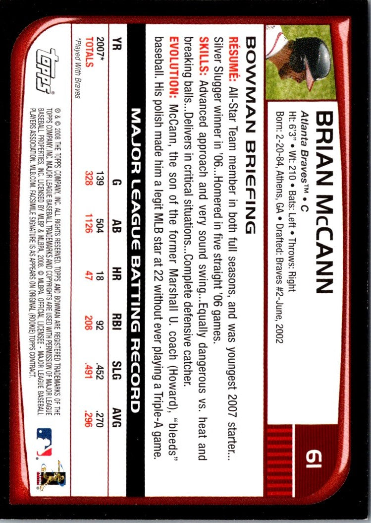 2008 Bowman Brian McCann