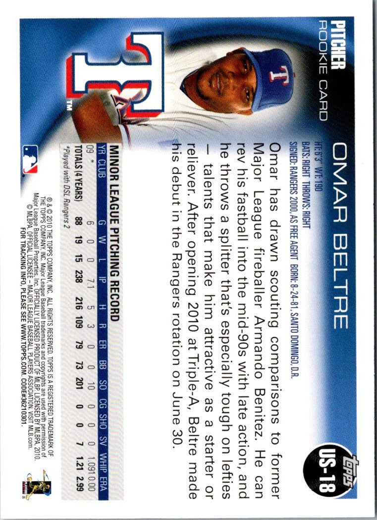 2010 Topps Update Omar Beltre