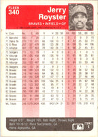 1985 Fleer Jerry Royster #340