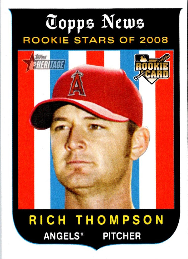 2008 Topps Heritage Rich Thompson #142 Rookie