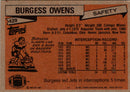 1981 Topps Burgess Owens