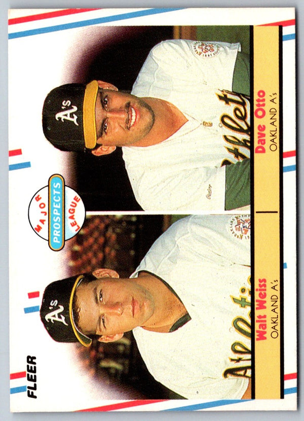 1988 Fleer Walt Weiss/Dave Otto #652 Rookie