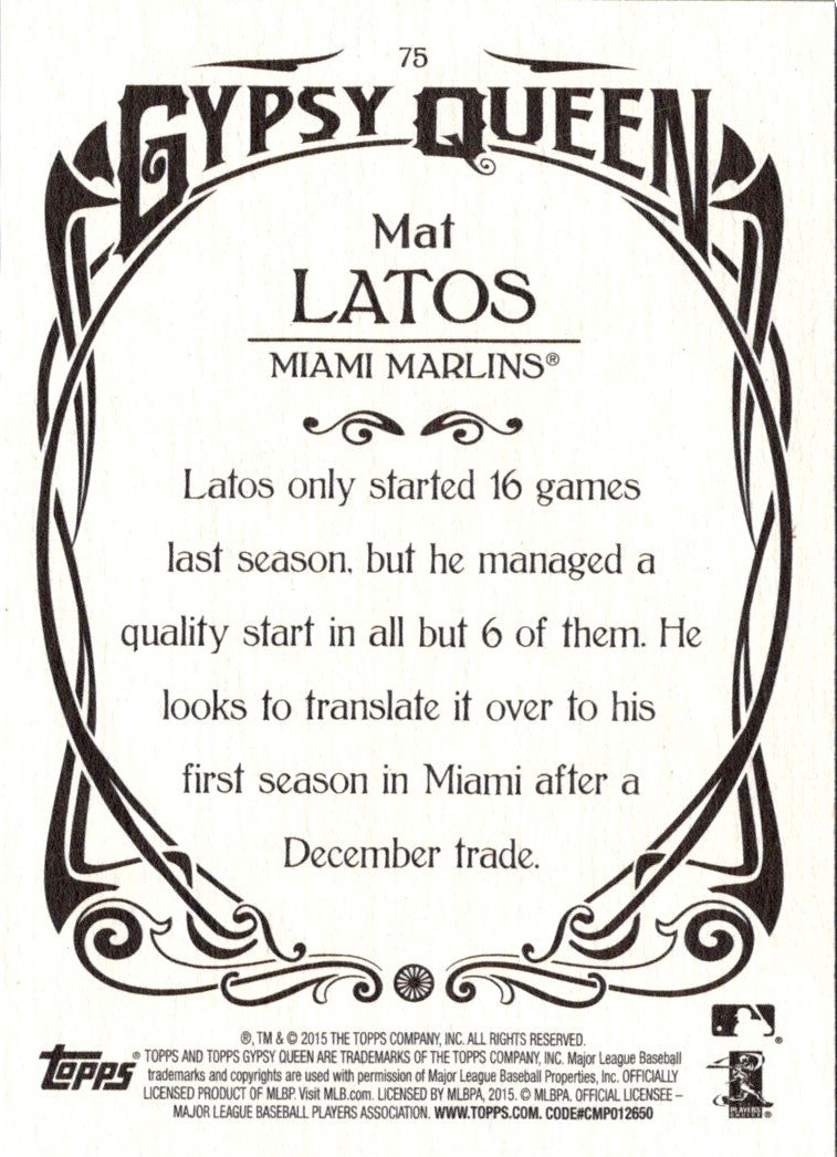 2015 Topps Gypsy Queen Mat Latos