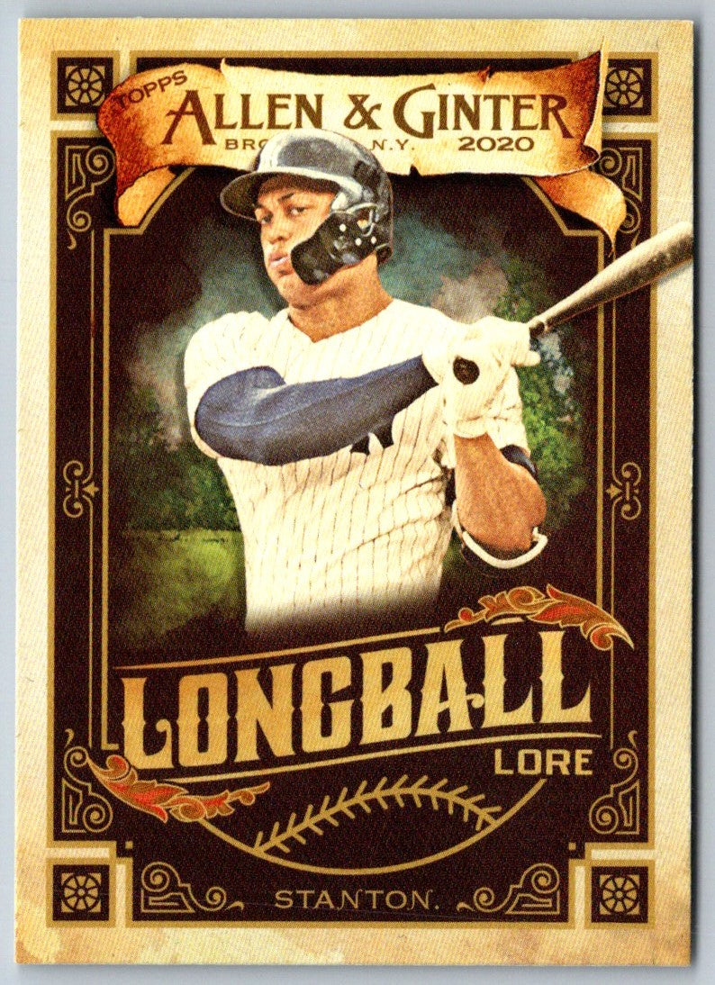 2020 Topps Allen & Ginter Longball Lore Giancarlo Stanton