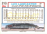 1992 Topps Gold Winners Les Lancaster #213