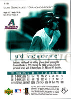 2001 UD Reserve Luis Gonzalez #118