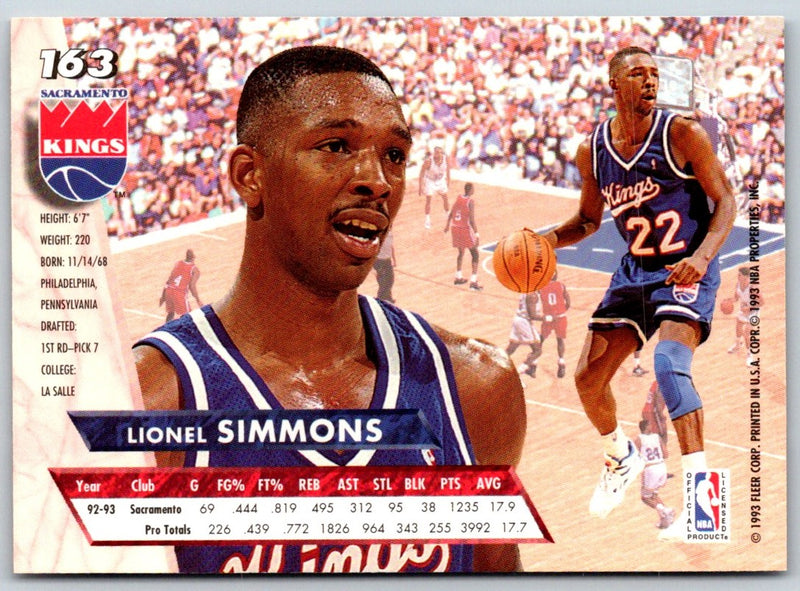 1993 Ultra Lionel Simmons