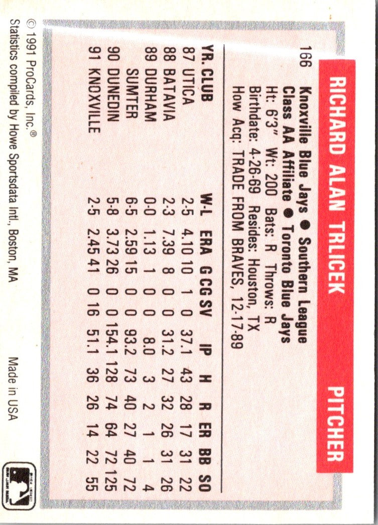 1991 ProCards Rick Trlicek