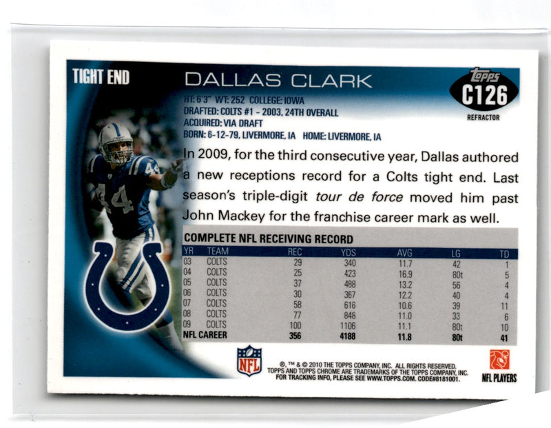 2010 Topps Chrome Dallas Clark