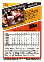 1993 Topps Gold Mike Devereaux #741