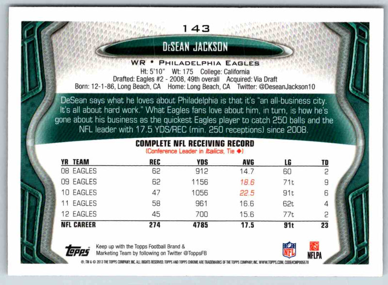 1991 Bowman BestFootball Desean Jackson