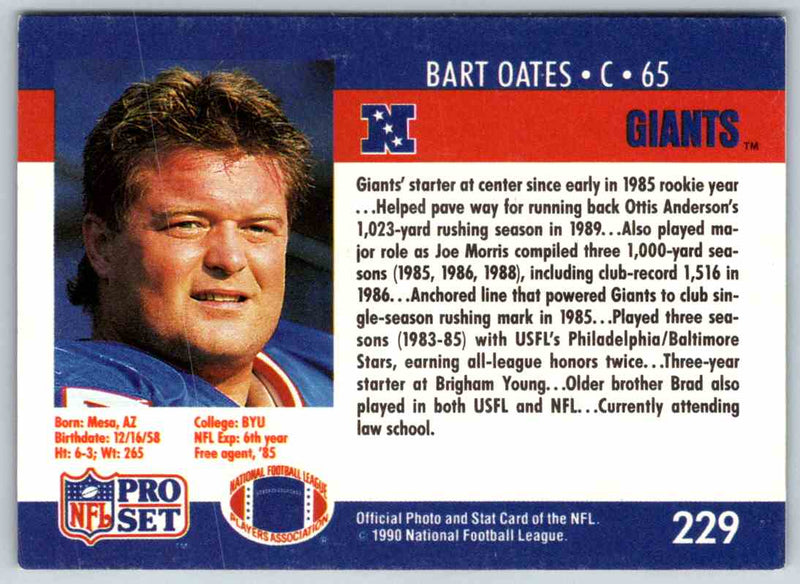 1990 Proset Bart Oates