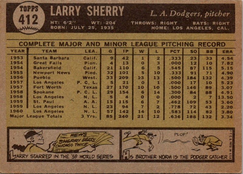 1961 Topps Larry Sherry