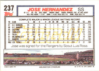1992 Topps Gold Winners Jose Hernandez #237