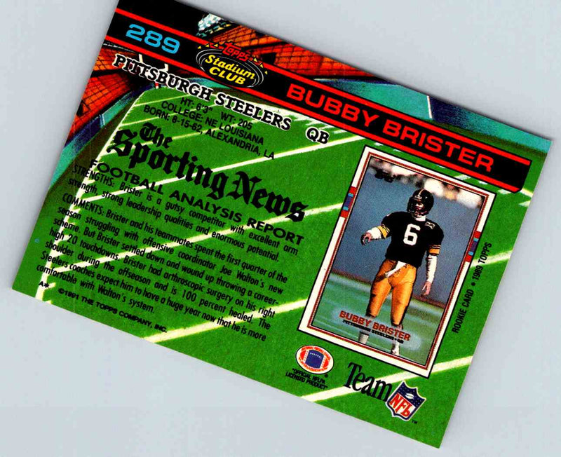 1991 Topps Stadium Club Football Bubby Brister